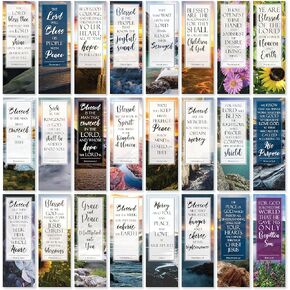 JBH Creations Blessings from Scripture Bible Verse Bookmarks - Pack of 48
