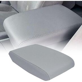 SecosAutoparts Leather Console Lid Armrest Cover Beige Tan Compatible with Toyota Highlander 2008 2009 2010 2011 2012 2013 (Leather Only)