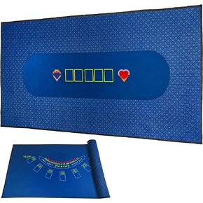 BALIKEN 36x18 Inches Texas Holdem Poker Mat & Blackjack Table Top Casino Felt Professional Grade Mat