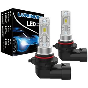 H11 LED Headligth Bulbs 500% Brighter 6000K White Fanless Headlight Fog Light 6000LM IP68 Waterproof Pack of 2, EMC Not Interfere with Radio.