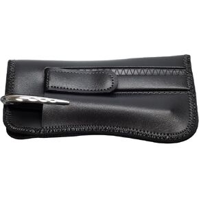 Calabria S403 Medium Metal Pocket Clip Soft Slip-in Eyeglass Case w/Pen Pencil Holder Men Women Sun Glasses Carrying Pouch in Saudi Arabia