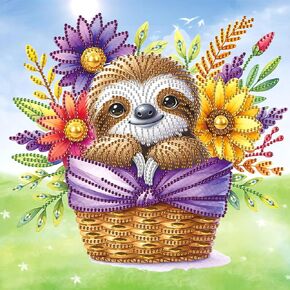 Tontut Special Shape Diamond Art Painting Kits for Beginners Diamond Art, Sloth Crystal Rhinestone Diamond Art Painting, Home Wall Decoration Gift 12×12 inch