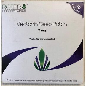 Natural Melatonin Patch, 7 mg Continuous Release - 10 Patches