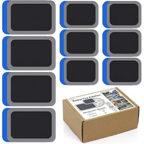 40Pcs Radial Tire Patches Square Rubber Tire Patches Tire Repair Tools Puncture Repair Patches Tire Patches Kit for Car Bike Truck Motorcycle Vehicle (2.56 x 3.15 Inch, 3.15 x 4.7 Inches)