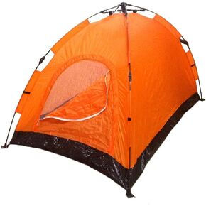 EDMBG Instant Automatic Pop Up Backpacking Camping Hiking 2 Man Tent Orange Sealed