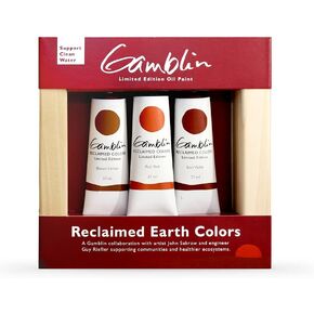 Gamblin Reclaimed Earth Set, Limited Edition paints made from pigments reclaimed from waters tainted by iron released from mines (101113)