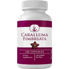 PURE ORIGINAL INGREDIENTS Caralluma Fimbriata, (100 Capsules) Always Pure, No Additives Or Fillers, Lab Verified