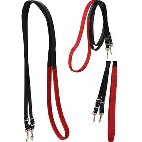 CHALLENGER Horse Western 8' Black Leather Rubber Grip Contest Barrel Reins Black 805LR14