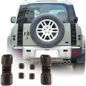 ABS Black Rear Tail Light Lens Taillight Kit Fit for Land Rover Defender 90 110 130 2020-2024 Car Exterior Taillight Protection Cover Accessories