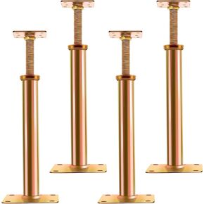 4 Pcs Adjustable Floor Jack House Floor Jacks Post Pole Galvanized House Jacks for Leveling 11.81-15.16 Inches Adjustment Height Range Capacity Temporary Support Lifting Basement Joist