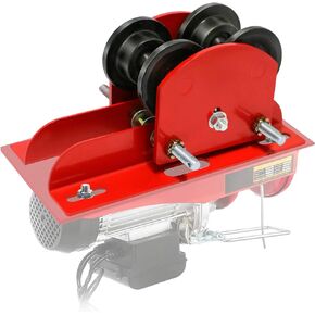 Heavy Duty I Beam Trolley 0.5 Ton Capacity with Dual Track Rollers, 2.68in to 4.33in Adjustable Flange for I-Beams, for PA200 to PA500 Push Manual Trolley Hoist