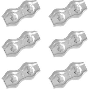 12 Pcs M5 Simplex Single Bolt Wire Rope Clips, Stainless Steel Wire Rope Clip Cable Clamps Caliper for 3/16 Inch Diameter Wire Rope