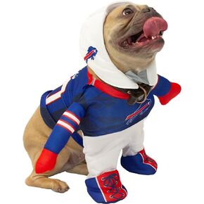 NFL Buffalo Bills Officially Licensed Running Dog Costume by MODERN HERO Includes 2 pc Set - Bodysuit and Hat, Size M