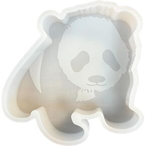Panda Freshie Silicone Mold for Scented Aroma Beads 4" T x 4" W x 1" D in. Freshies Molds Resin, Car Candle, Soap, Freshie Oven Safe Heat Resistant to 400 F Animal Zoo