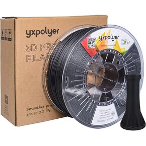 YXPOLYER ألياف الكربون ABS، خيوط ألياف الكربون ABS 1.75، خيوط ألياف الكربون ABS، خيوط طابعة ثلاثية الأبعاد هندسية ABS، بكرة 1 كجم، أسود in Kuwait