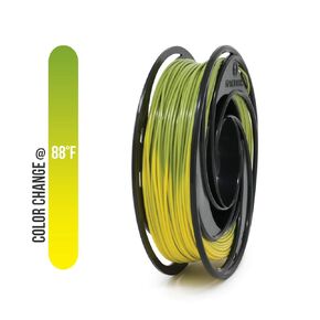 Gizmo Dorks PLA Filament 3mm (2.85mm) 200g for 3D Printers, Heat Color Change Green to Yellow