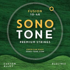 SonoTone Fusion، 11-48، متوسط، أوتار جيتار كهربائي، مزيج من خليط معدني مخصص، ملفوف يدويًا، قلب سداسي، مريح، قوي، يدوم طويلاً، مقاوم للتشويه، مرن، مفصل، صناعة أمريكية