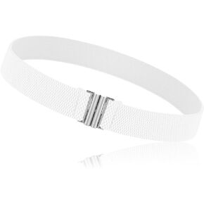 Giantree Invisible Women Adjustable Elastic Belt, Stretch Belt with Metal Flat Buckle Comfortable No Show Belt