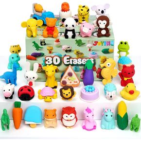 36 Pcs Animal 3D Erasers, Fun and Cute Mini Pencil Erasers for Kids, Puzzle Take Apart Eraser, Classroom Rewards, Party Favors, Desk Pets, Treasure Box, Birthday Gifts, Bulk Toys, Easter Egg Fillers