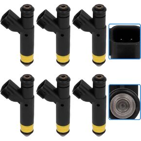 Fuel Injectors ECCPP 6pcs 1 Holes Fuel Injector Kit 822-11162 fit for 2001-2003 for Ford for F-150 4.2L, 2004 for Ford for F-150 Heritage 4.2L, 2000-2001 for Ford for Mustang 3.8L