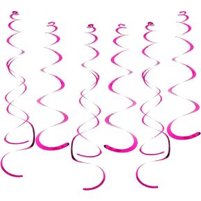 Fumwase Party Swirl Decorations Gold Shinny Foil Hanging Swirl Decorations Plastic Streamer for Ceiling Plastic Streamer for Party Decorations Metallic Hanging Swirl Pack of 30