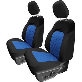FH Group Custom Fit Neoprene Seat Covers for 2021-2024 Ford Bronco Full Size SUV with Neosupreme Water Resistant Automotive Seat Covers - Front Set Blue