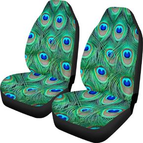 Cow Skin Print Car Seat Covers for Men Universal Compatible Bucket Seat Protector Polyester Sponge Material Interior Cover