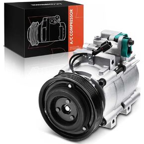 A-Premium Air Conditioner AC Compressor with Clutch Compatible with Hyundai Tucson 2.7L 2006-2009, with Halla Compressor Code HCC