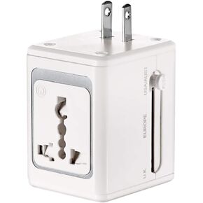 Lectronic Smart LS1ADR All-In-One Adapter with Built-In USB Port - Retail Packaging - White