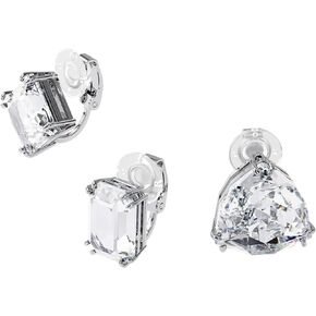 Swarovski Millenia Earrings and Necklace Crystal Jewelry Collection, Clear Crystals, Rhodium Tone Finish