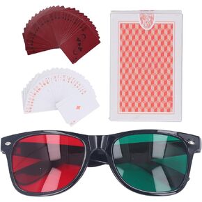 Dioche Colorblind Poker Card Red Green Color Glasses Eyesight Corrective Amblyopia Training Cards for Children Improve Eyesight, Amblyopia Training