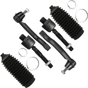 6pcs Set Front Suspension Kit Inner Outer Tie Rod End Steering Rack Boot Replacement For 2008-2012 For Honda For Accord