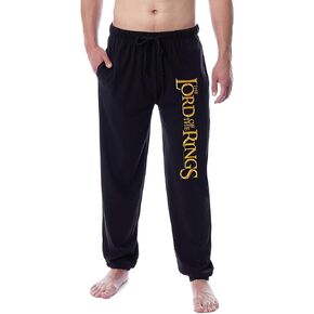 The Lord Of The Rings Mens' Movie Title Logo Sleep Jogger Pajama Pants