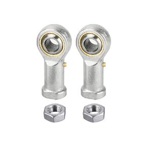POSB4 Spherical Rod End Bearings 1/4" Bore Pre-Lubricated Joint Bearings Set, Self-Lubricating Rod End 1/4-28 Male Thread Connector Bearing with Jam Nut, 2 PCS