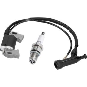 Ignition Coil with Spark Plug Compatible Replacement for Honda GX240 GX270 GX340 GX390 8HP 9HP 11HP 13HP Engines Replaces 30500-ZE2-023 30500-ZF6-W02