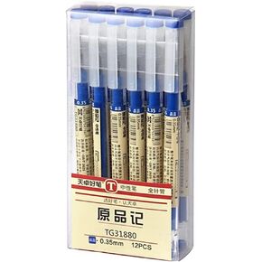 sencoo 12 pack Gel Ink Red Pen Japanese Style Liquid 0.35mm Ultra Fine Ballpoint Pen for Office School Stationery Students Prize