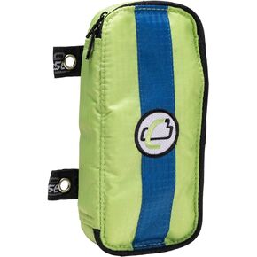 Case-it The Pouch Zippered Pencil Case with Grommets, Lime Green/Blue