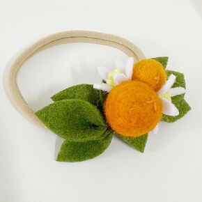 MADENG Orange Flower Baby Hair Accessories - Baby Girl Hair Headband, Small Flower Headbands, Cutie Daisy Hair Band Accessories For Newborn Toddler And Little Baby, Half Birthday Flower Headband