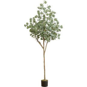 Nearly Natural 6ft. Artificial Eucalyptus Tree, Green, Plastic, Iron Wire, Polyester Materials, 8.5 lbs