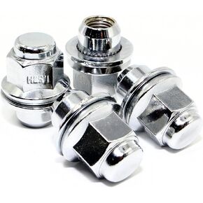 Set of 24 12x1.5 Veritek Mag OEM Factory Washer Style 1.47" Chrome Lug Nuts for Toyota Tacoma 4 Runner SR5 Pre-Runner TRD Off-Road Limited OEM Replacement
