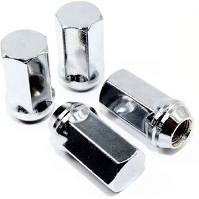 Set of 24 Veritek 14x1.5mm 1.75 Inch 45mm Overall Length 7/8 22mm Hex Duplex Chrome Acorn Lug Nuts for Cadillac Chevy Chevrolet Dodge GMC Nissan RAM Toyota Aftermarket Custom SUV Truck Wheels