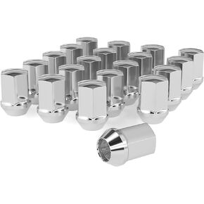20 PCS 14x1.5 Pitch Studs Wheel Lug Nuts, 1.5 inch Height OEM Factory Style Acorn Seat Lug Nuts, Black Finish, 7/8" Hex, 60 Degree Conical Seat