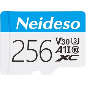 256GB Memory Card UHD Video High Speed Transfer Monitoring SD Card for Dash Cams, Body Cams, Action Camera, Surveillance & Security Cams, Blue