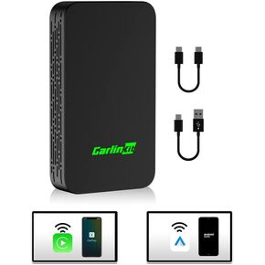 Carlinkit 5.0 2air Wireless car Adapter,CarPlay Dongle for Wired CarPlay and Wired Android Auto Car,for iPhone 6+ and Android 11+,Easy Setup via Plug-in USB Connection