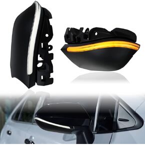 Black version LED Side Rearview Mirror Dynamic Amber Sequential Turn Signal DRL White Light Replacement for Toyota Corolla 2019-2022 2 In 1 Performance