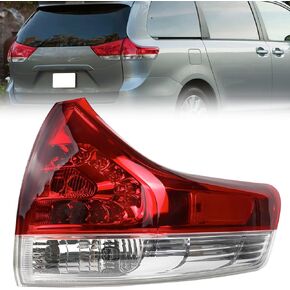 KAKSEY LED Tail Light Assembly Compatible with Audi Q5 2013 2014 2015 2016 2017, Brake Rear Lamp with Yellow Signal Replace 8R0945093D (Left Driver Side)