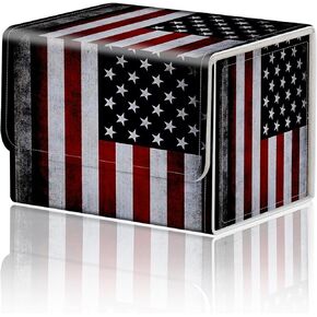Card Game Storage Box TCG Deck Box MTG Card Box Organizer Trading Card Case Commander Deck Box TCG Card Storage Box Magnetic Closure Creative Pattern Up to 200 Cards (A Cute Raccoon Stars, 1 pack)