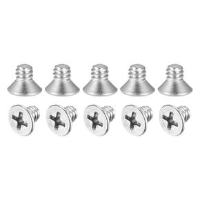 uxcell 10#-24x3/8" Flat Head Machine Screws Phillips 304 Stainless Steel Bolts 50pcs