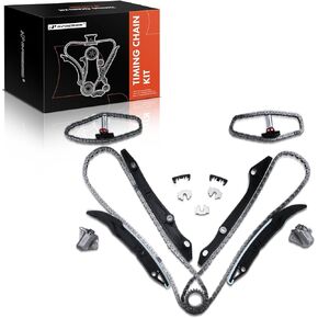 A-Premium 13Pcs Engine Timing Chain Kit W/Tensioner & Guide & Crank Sprocket [fits DOHC, V8 5.0L] Compatible with Ford F-150 2011-2015, Mustang 2011-2015, Replace# BR3Z-6268-B, BR3Z-6268-A