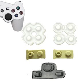 1 Set Silicone Conductive Rubber Pads Replacement for Playstation 3 PS3 Controller Parts for dualshock 3 L1 R1 L2 R2 Adhesive Button Changing Keypad Repair Replacement Part Tool Kit(PS3)